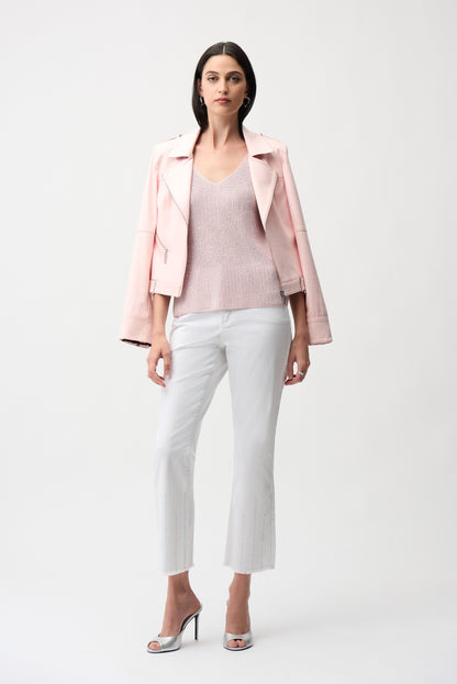 Joseph Ribkoff Brillantes Stricktop Damen V-Ausschnitt Strasssteine