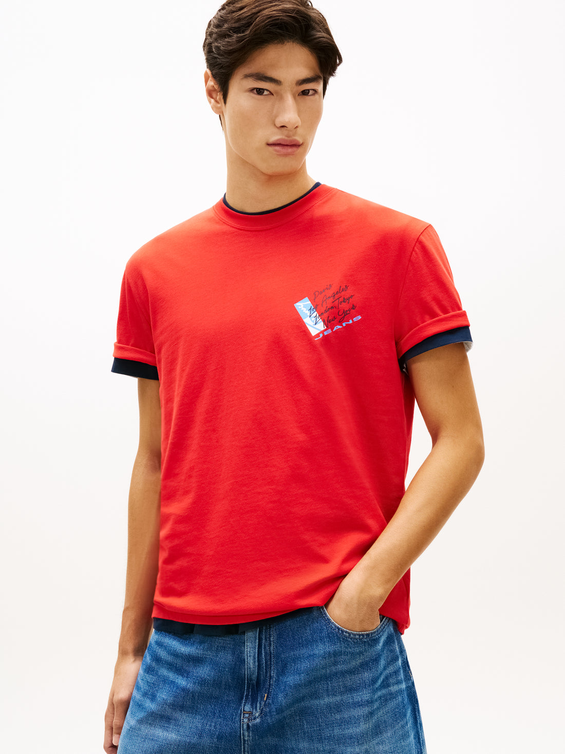 TOMMY HILFIGER Sportswear Division Herren T-Shirt Rapid Red