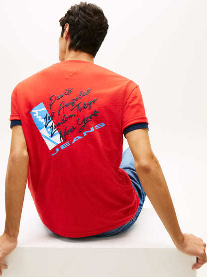 TOMMY HILFIGER Sportswear Division Herren T-Shirt Rapid Red