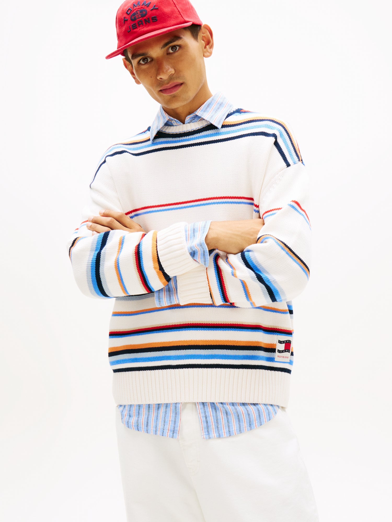 TOMMY HILFIGER - Erwachsene T-Shirt - Ancient White Multi
