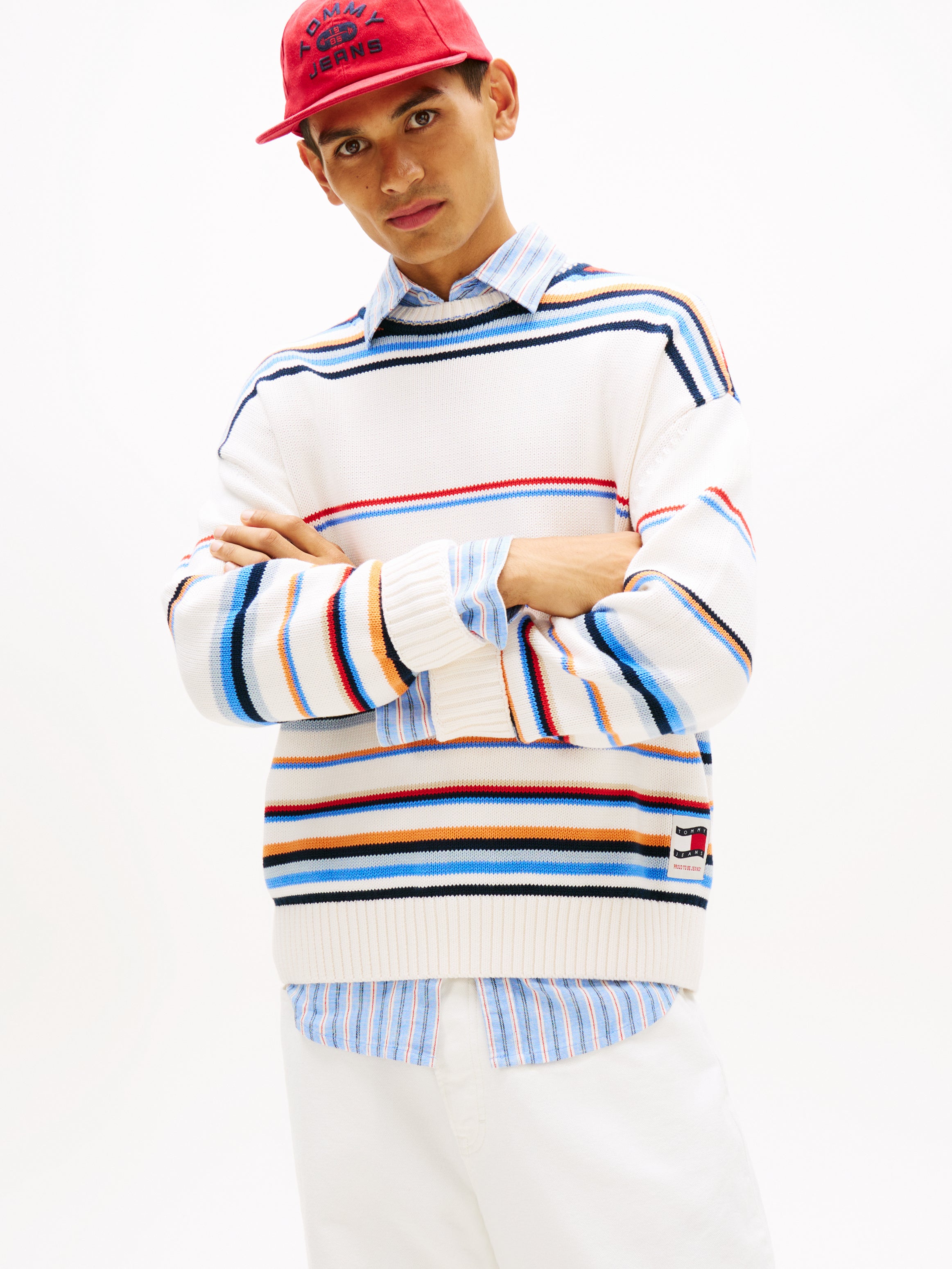 TOMMY HILFIGER - Erwachsene T-Shirt - Ancient White Multi