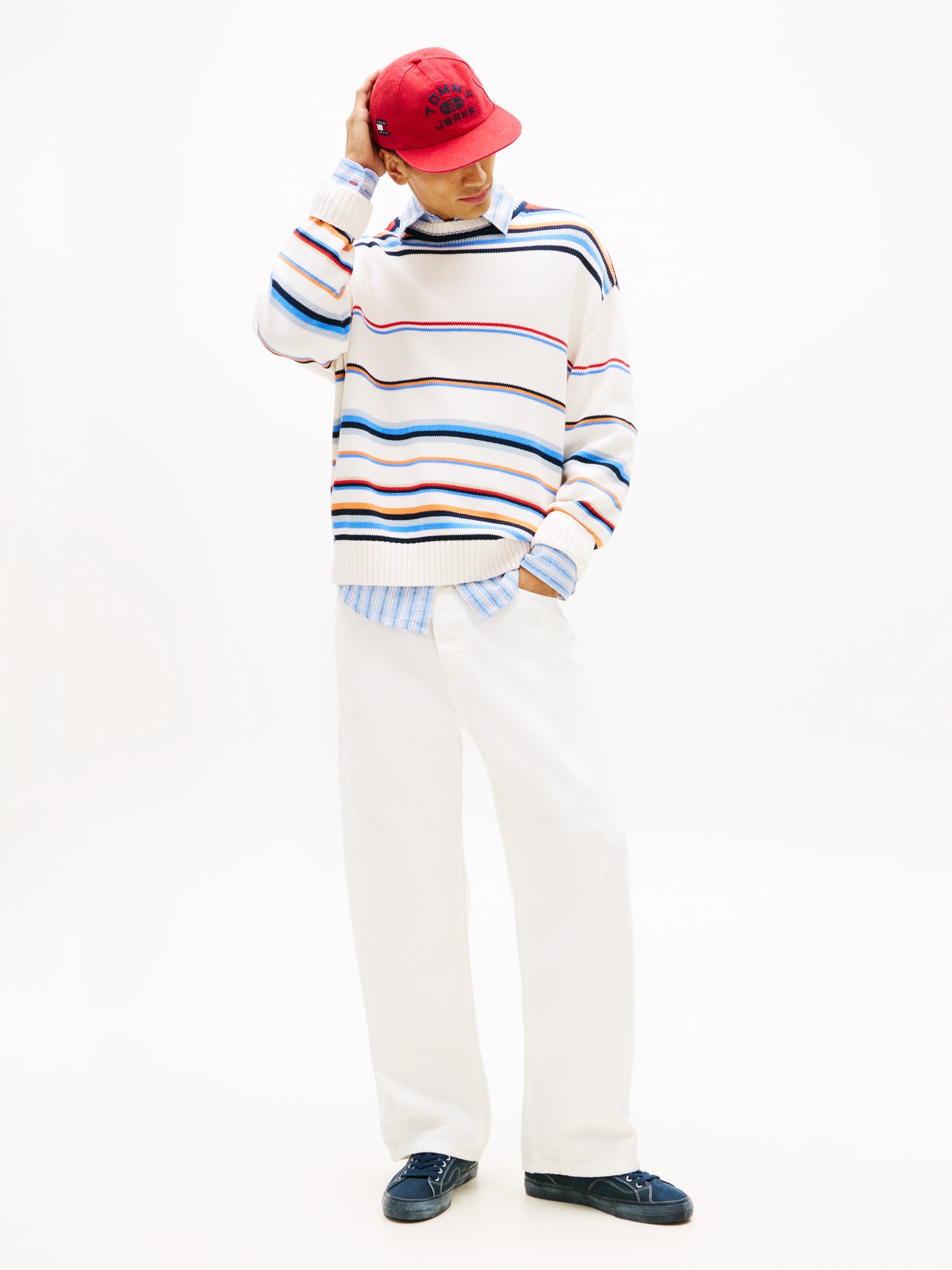 TOMMY HILFIGER - Erwachsene T-Shirt - Ancient White Multi