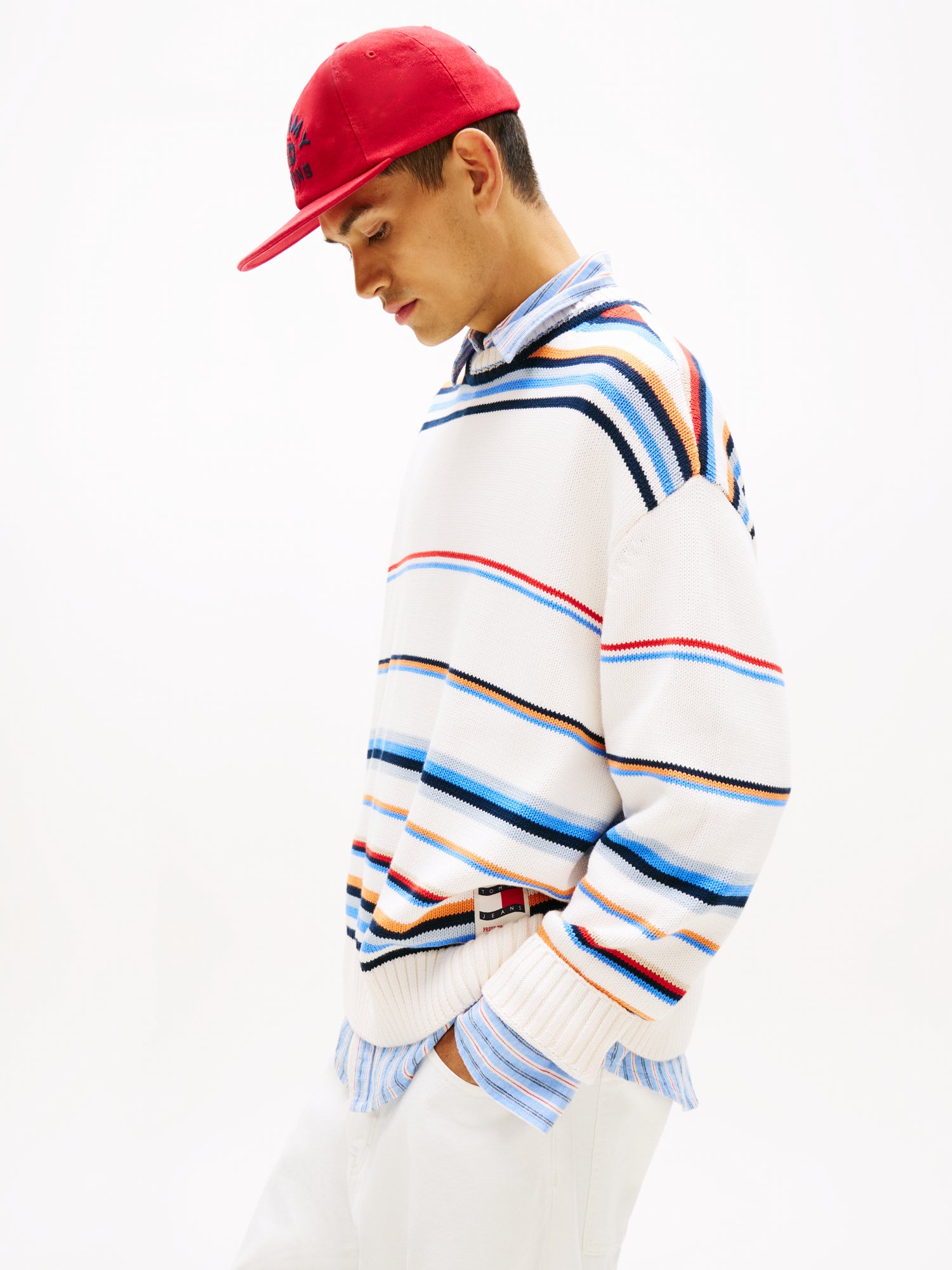 TOMMY HILFIGER - Erwachsene T-Shirt - Ancient White Multi