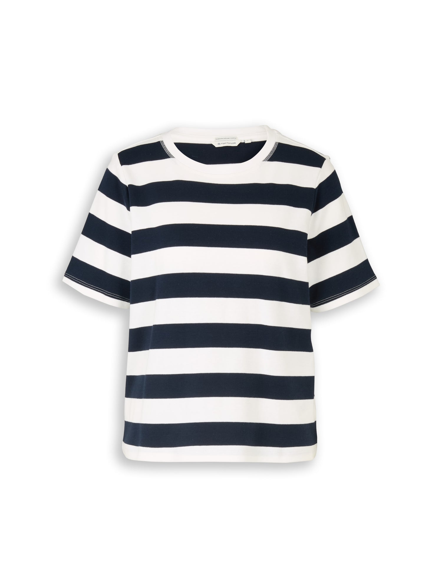 Tom Tailor Denim Female T-Shirt Halbarm Rundhalsausschnitt Baumwolle