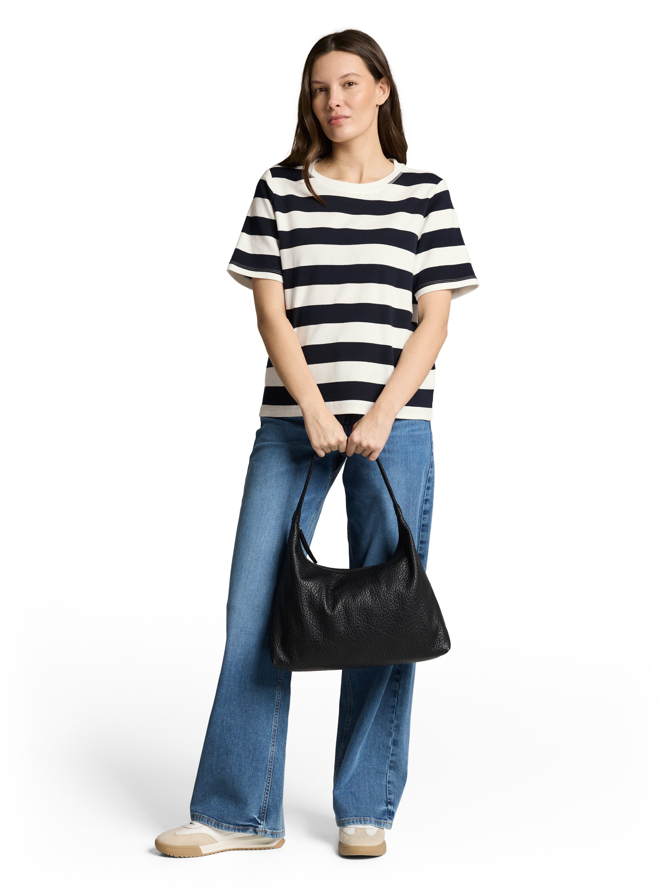 Tom Tailor Denim Female T-Shirt Halbarm Rundhalsausschnitt Baumwolle