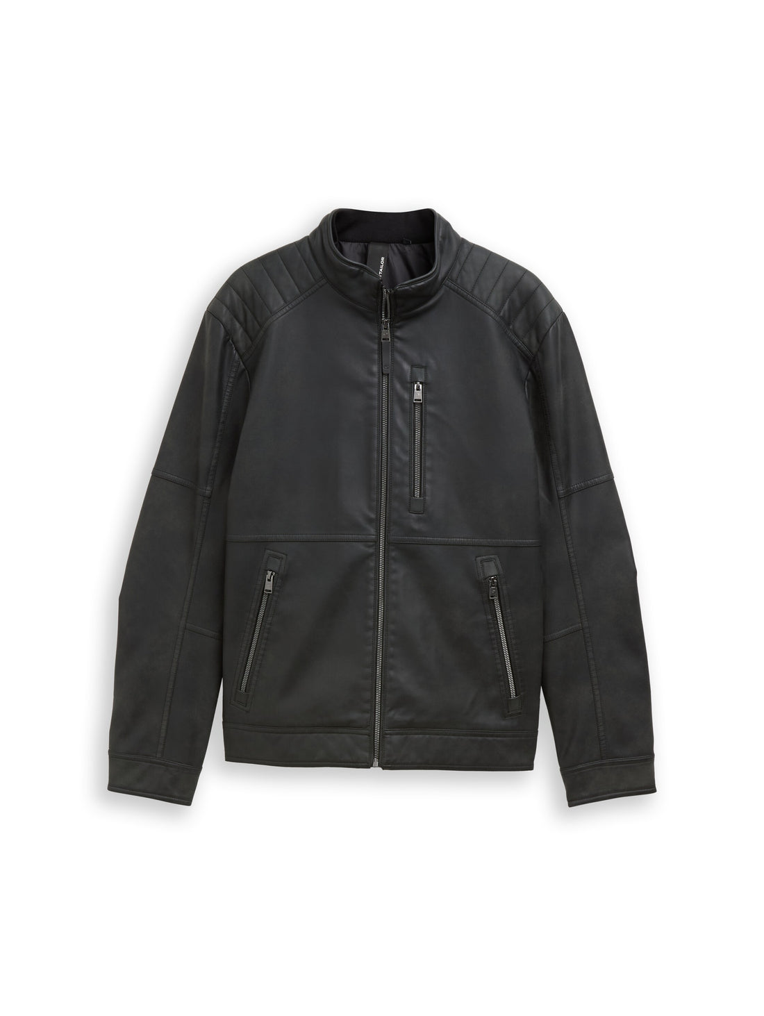 TOM TAILOR Fake-Lederjacke Herren Bikerstyle mit Reißverschluss