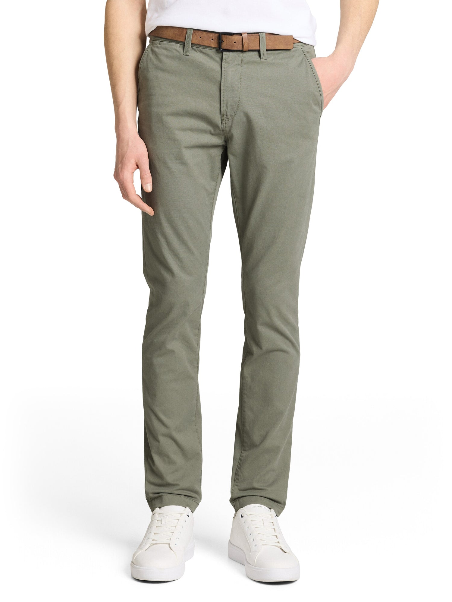 TOM TAILOR Slim Fit Chinohose Erwachsene Männlich mit zusätzlichem Gürtel