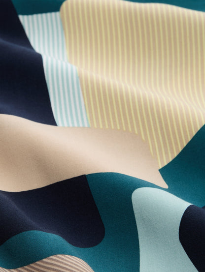 TOM TAILOR Bluse Damen 3/4-Arm V-Ausschnitt Raffungen