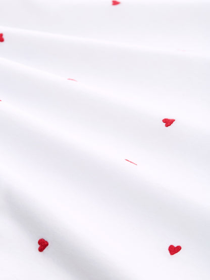 Boxy Fit T-Shirt mit Stickereien