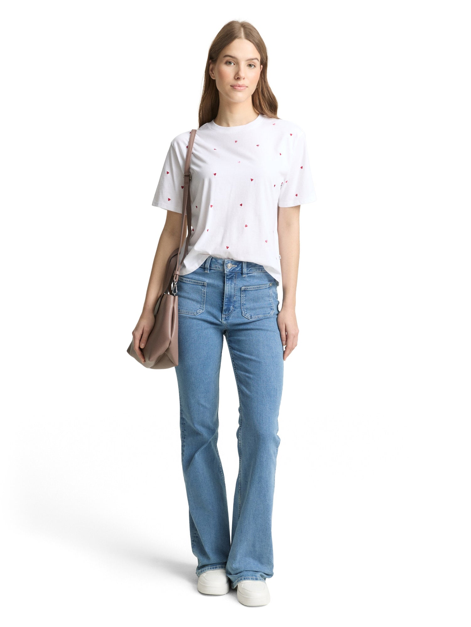 Boxy Fit T-Shirt mit Stickereien