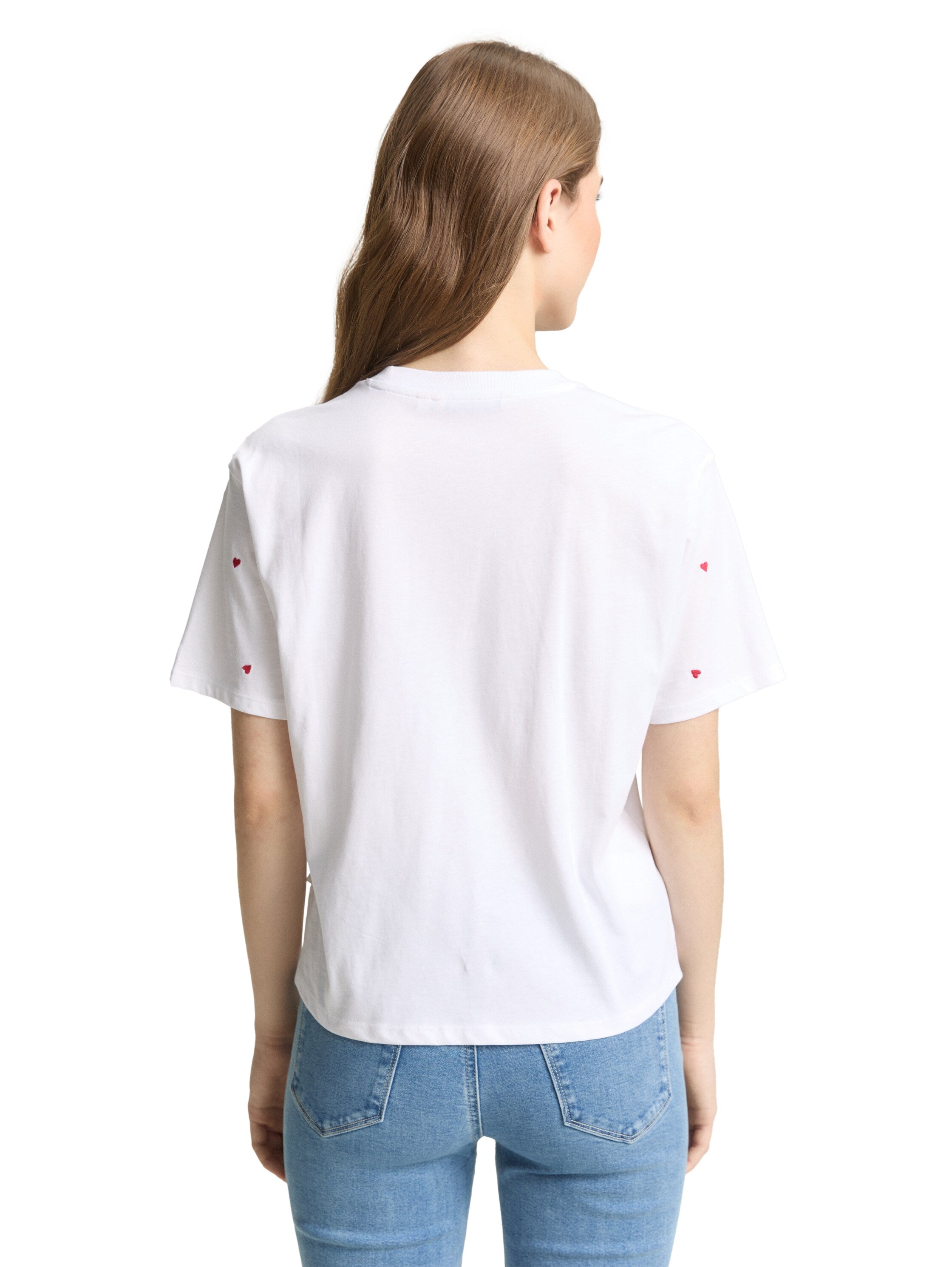 Boxy Fit T-Shirt mit Stickereien