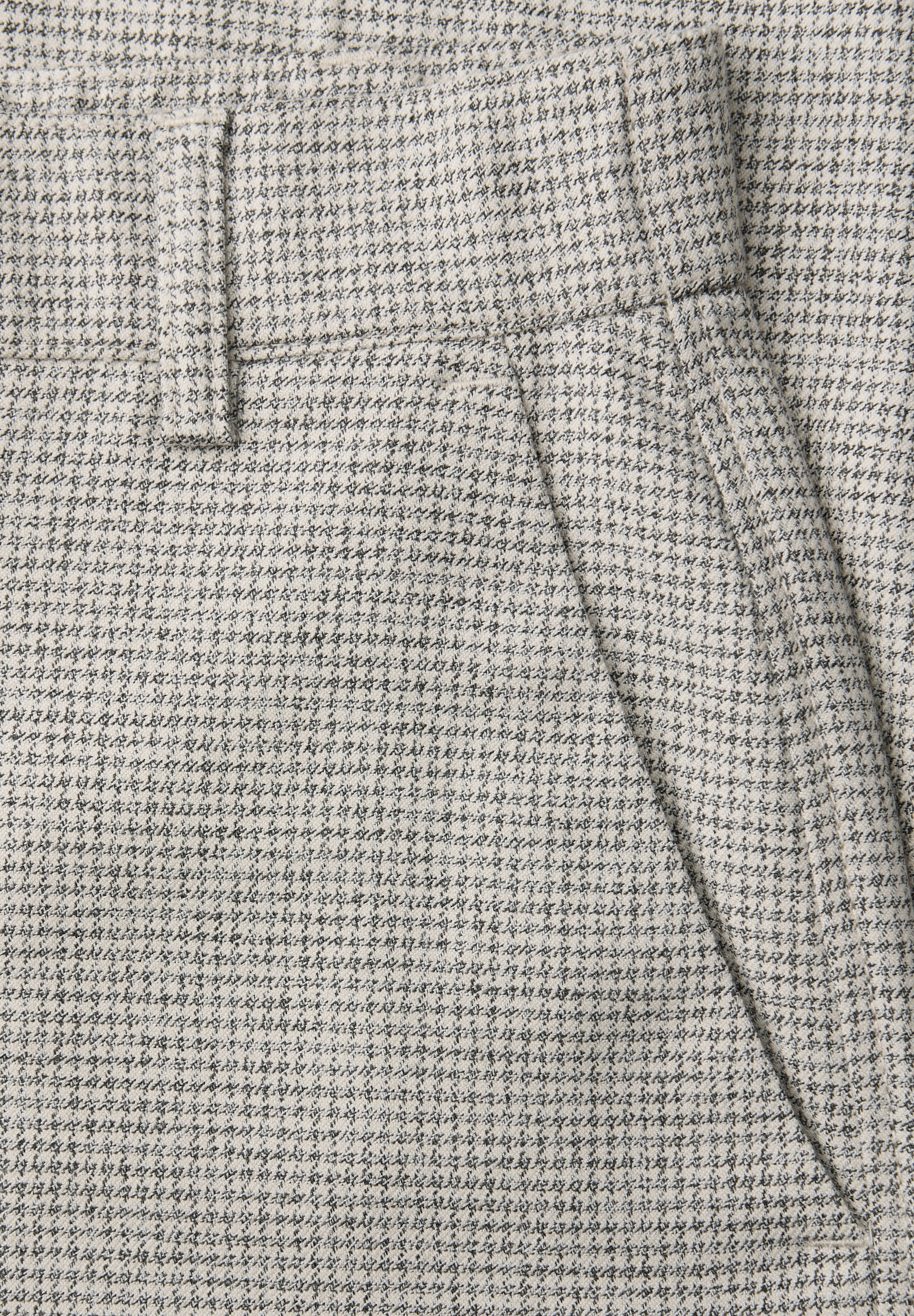 Street One Damen Hose Slim Leg Houndstooth Turn-Up Casual Fit