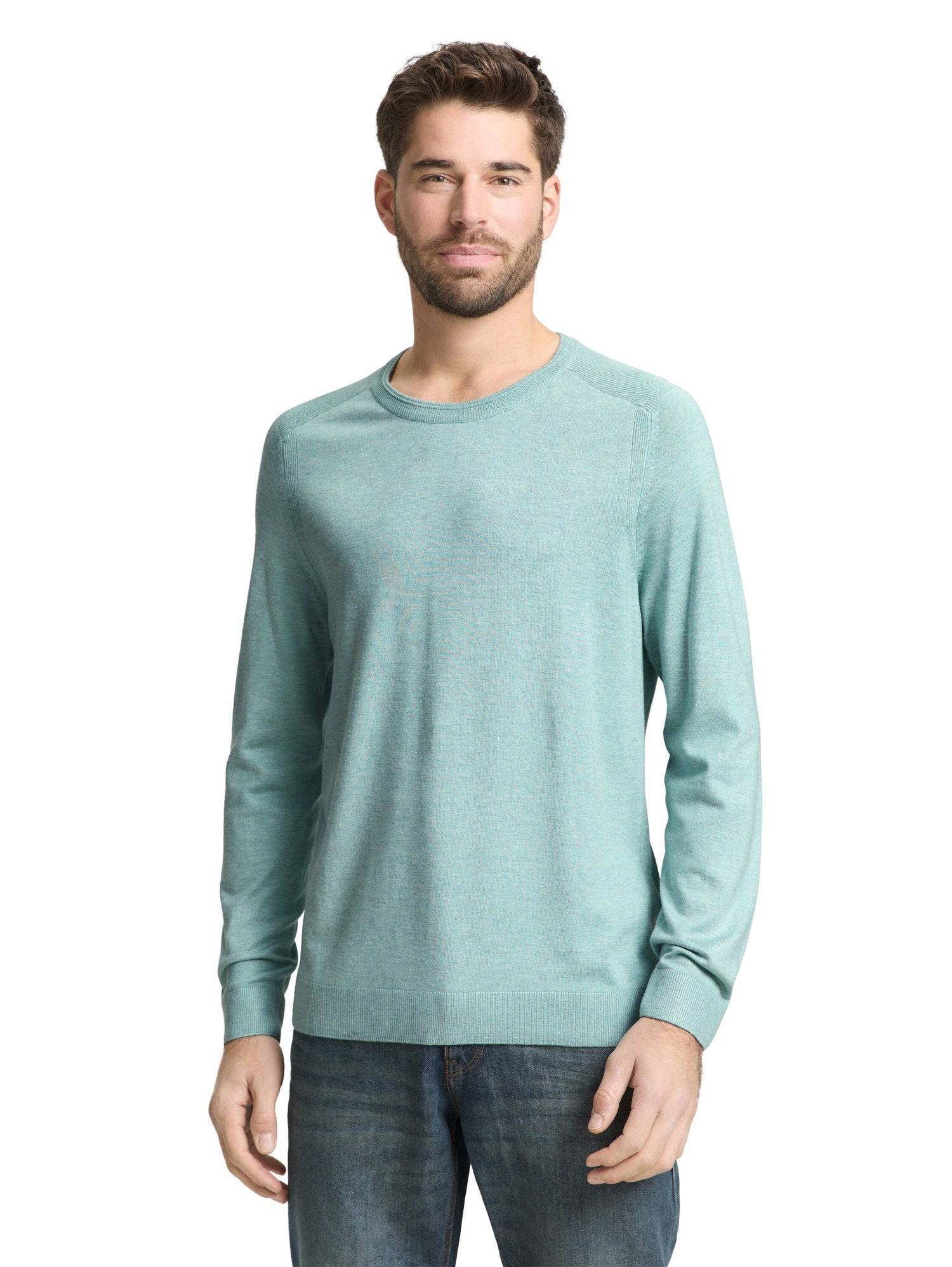Tom Tailor Denim Herren Pullover Rundhalsausschnitt Bequem