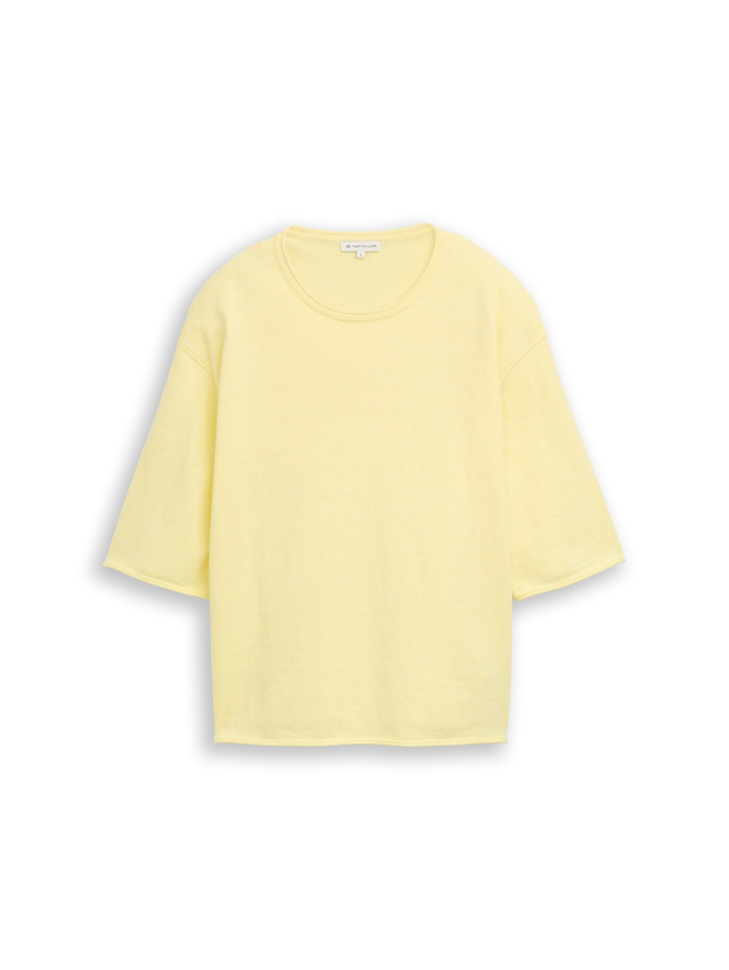 TOM TAILOR Kaschmir Baumwolle Pullover Damen Rundhalsausschnitt