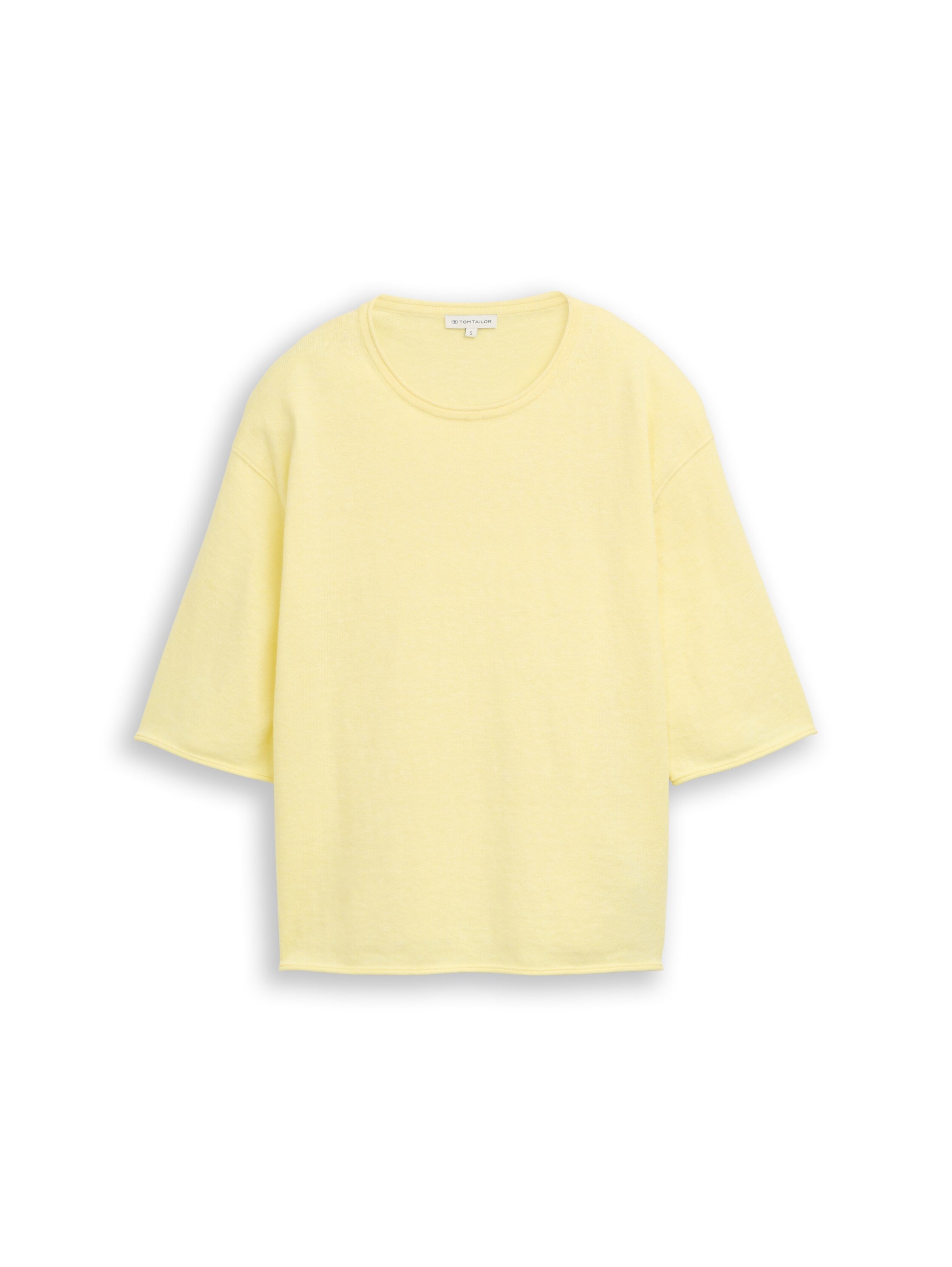 TOM TAILOR Kaschmir Baumwolle Pullover Damen Rundhalsausschnitt