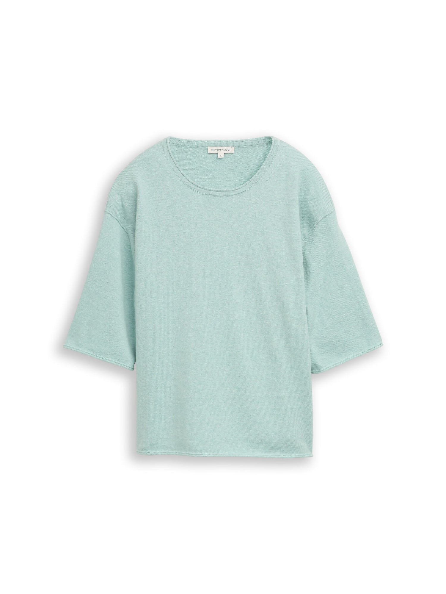 TOM TAILOR Kaschmir Baumwolle Pullover Damen Rundhalsausschnitt