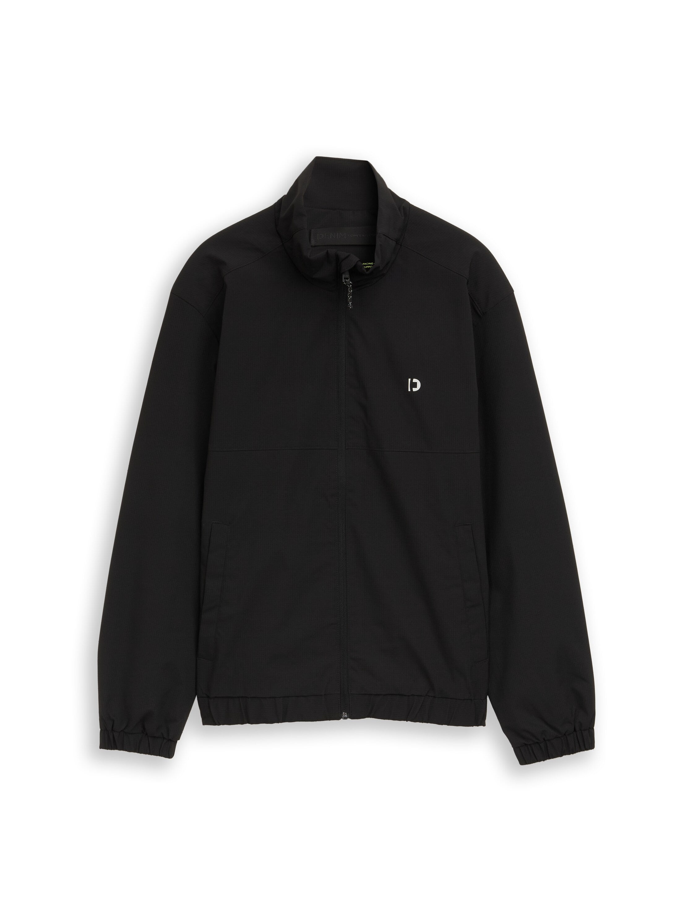 TOM TAILOR Wasserabweisende Herrenjacke Stehkragen Logo-Print Polyester