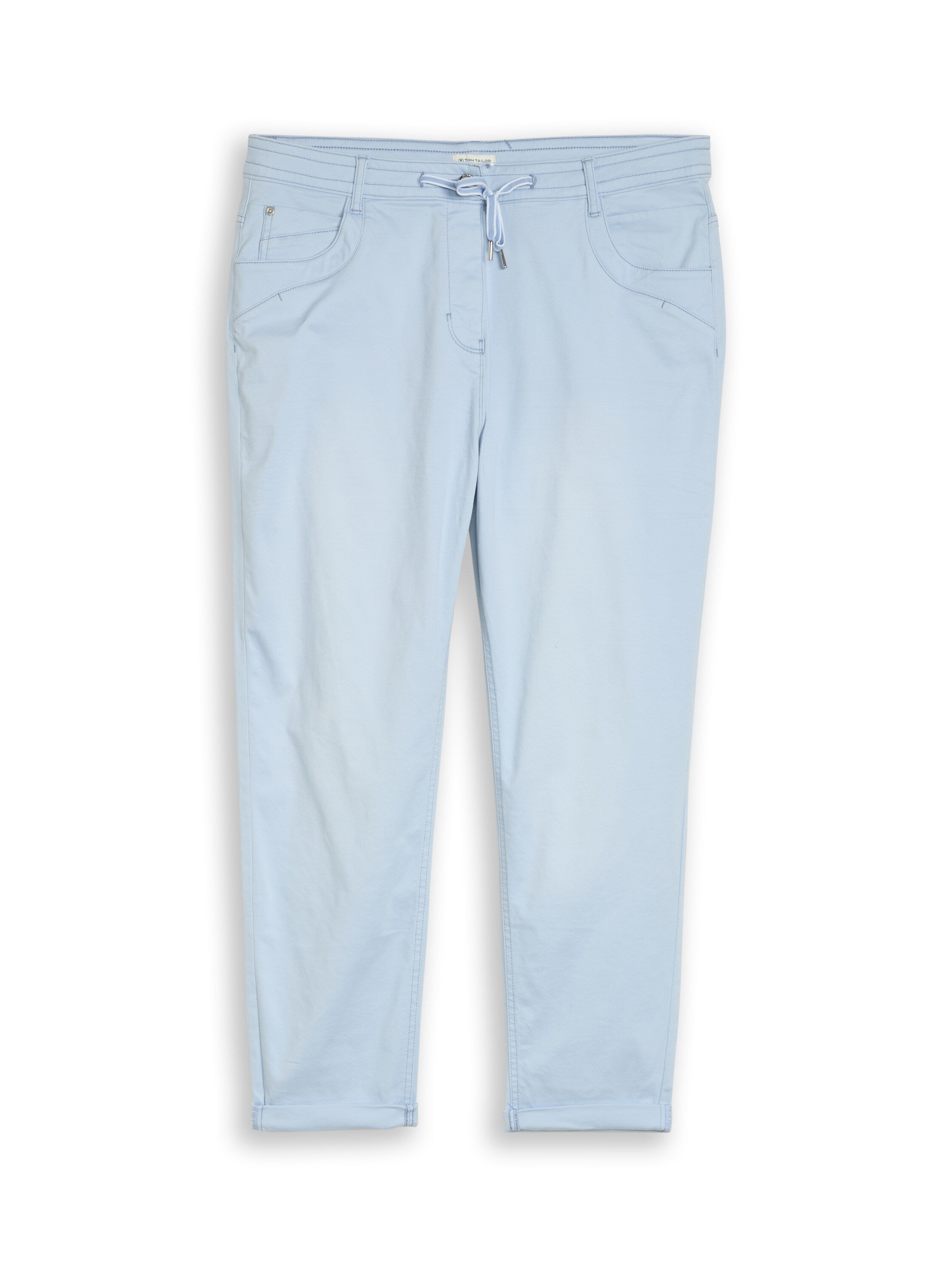 TOM TAILOR Slim Fit Hose Damen Kordelzug Five-Pocket Kentucky Blue