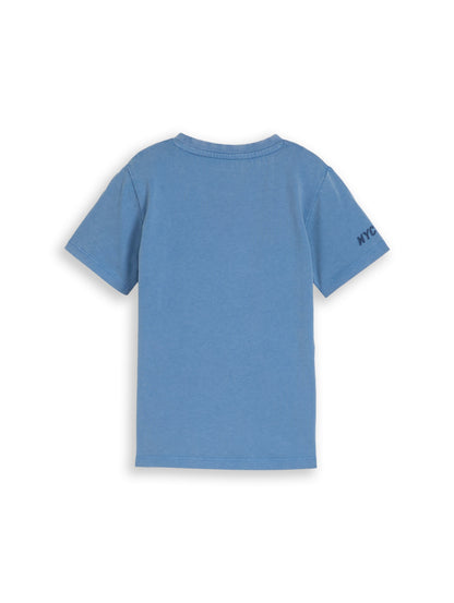 Tom Tailor Denim Male Kinder T-Shirt Logo-Badge Print Federal Blue