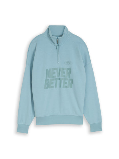 TOM TAILOR Oversize Kinder Sweatshirt Troyer-Stil mit Reißverschluss