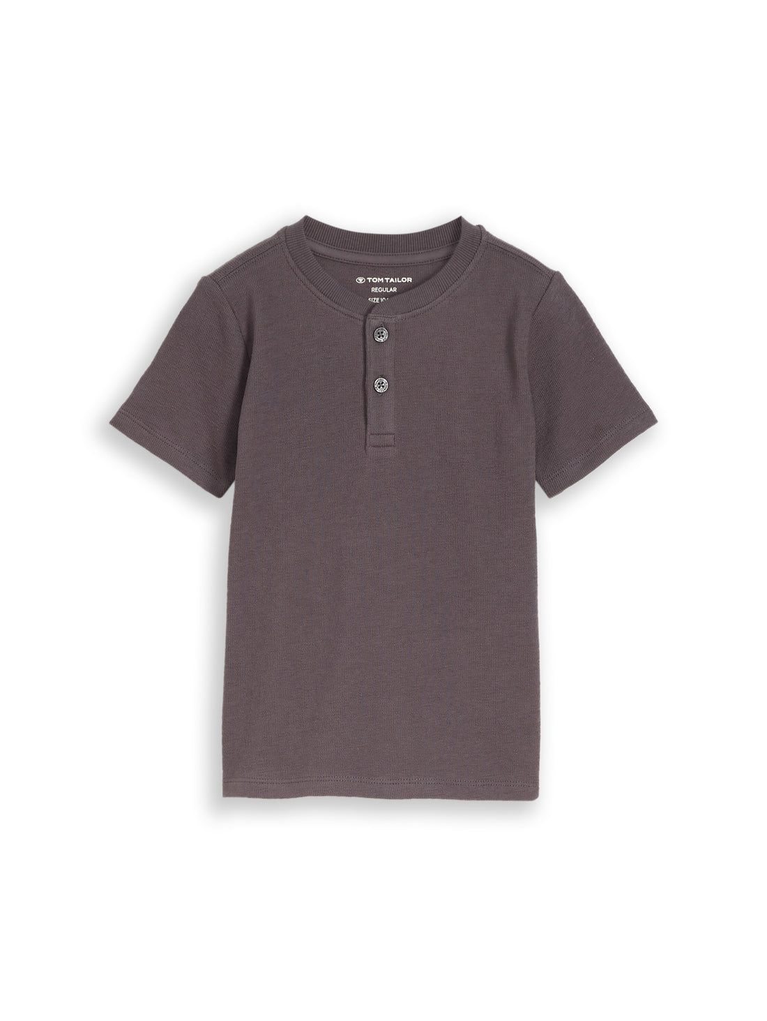 Tom Tailor Denim Jungen T-Shirt Henley-Kragen Logo-Label Baumwolle