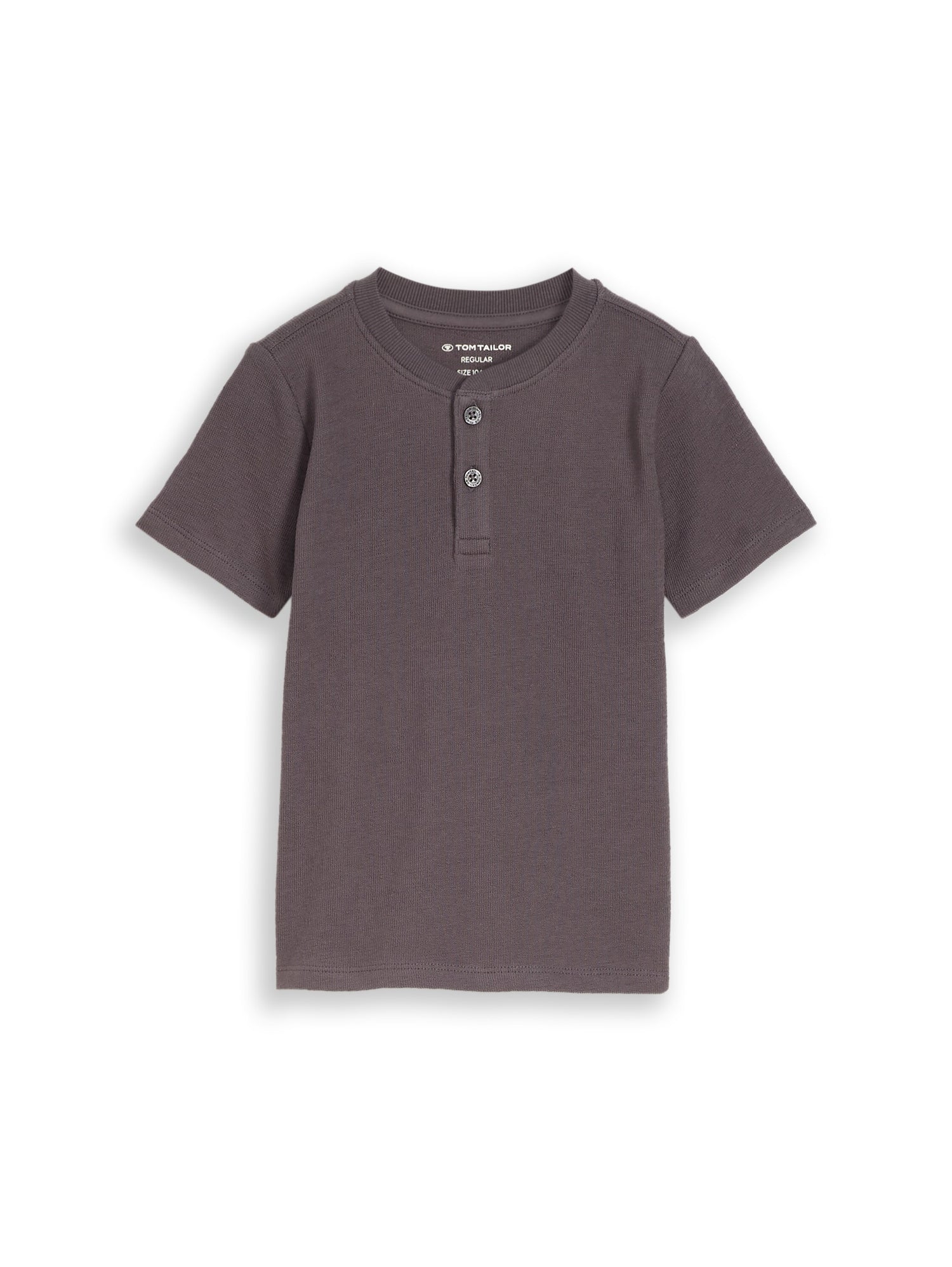 Tom Tailor Denim Jungen T-Shirt Henley-Kragen Logo-Label Baumwolle