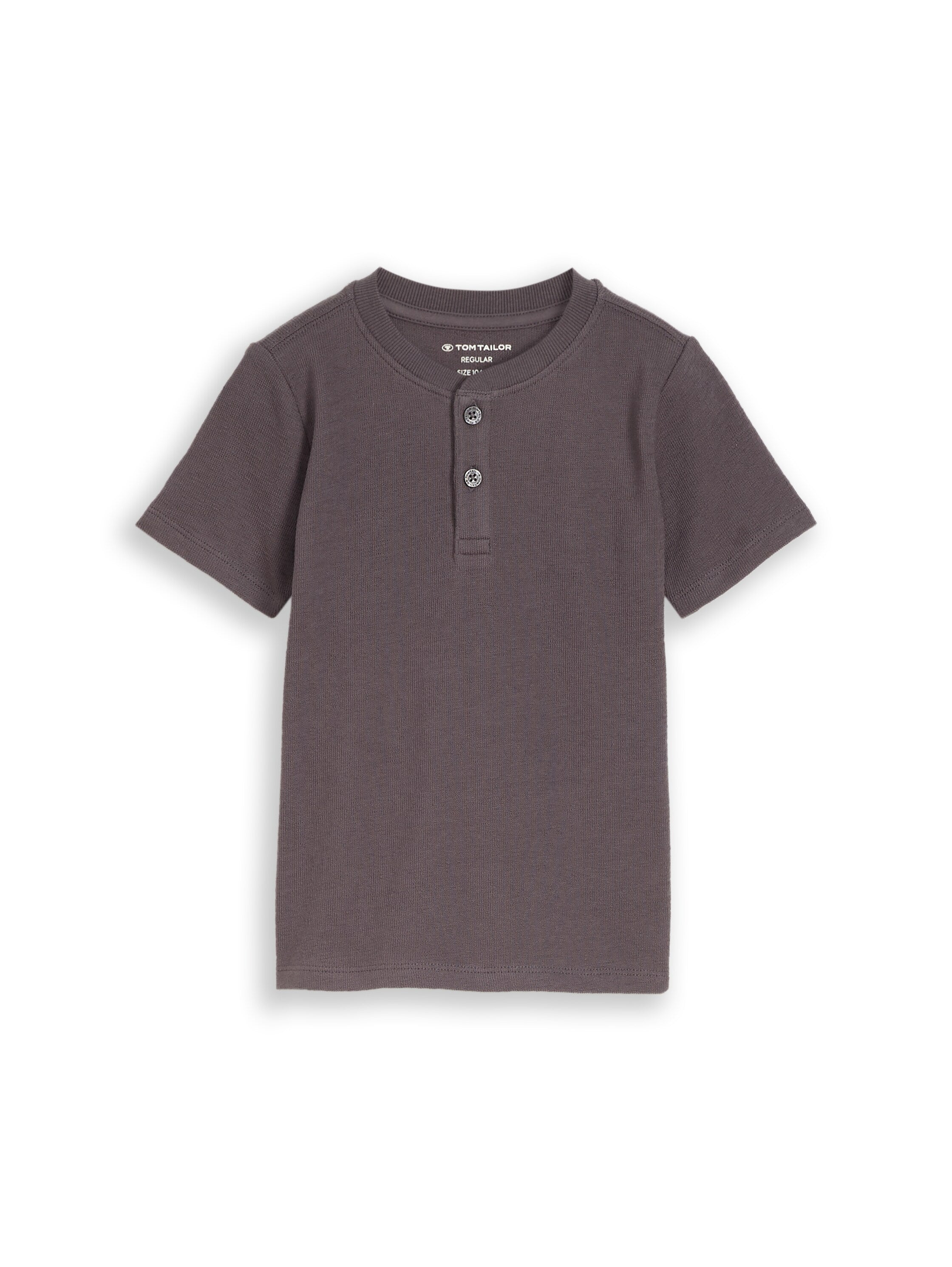 Tom Tailor Denim Jungen T-Shirt Henley-Kragen Logo-Label Baumwolle