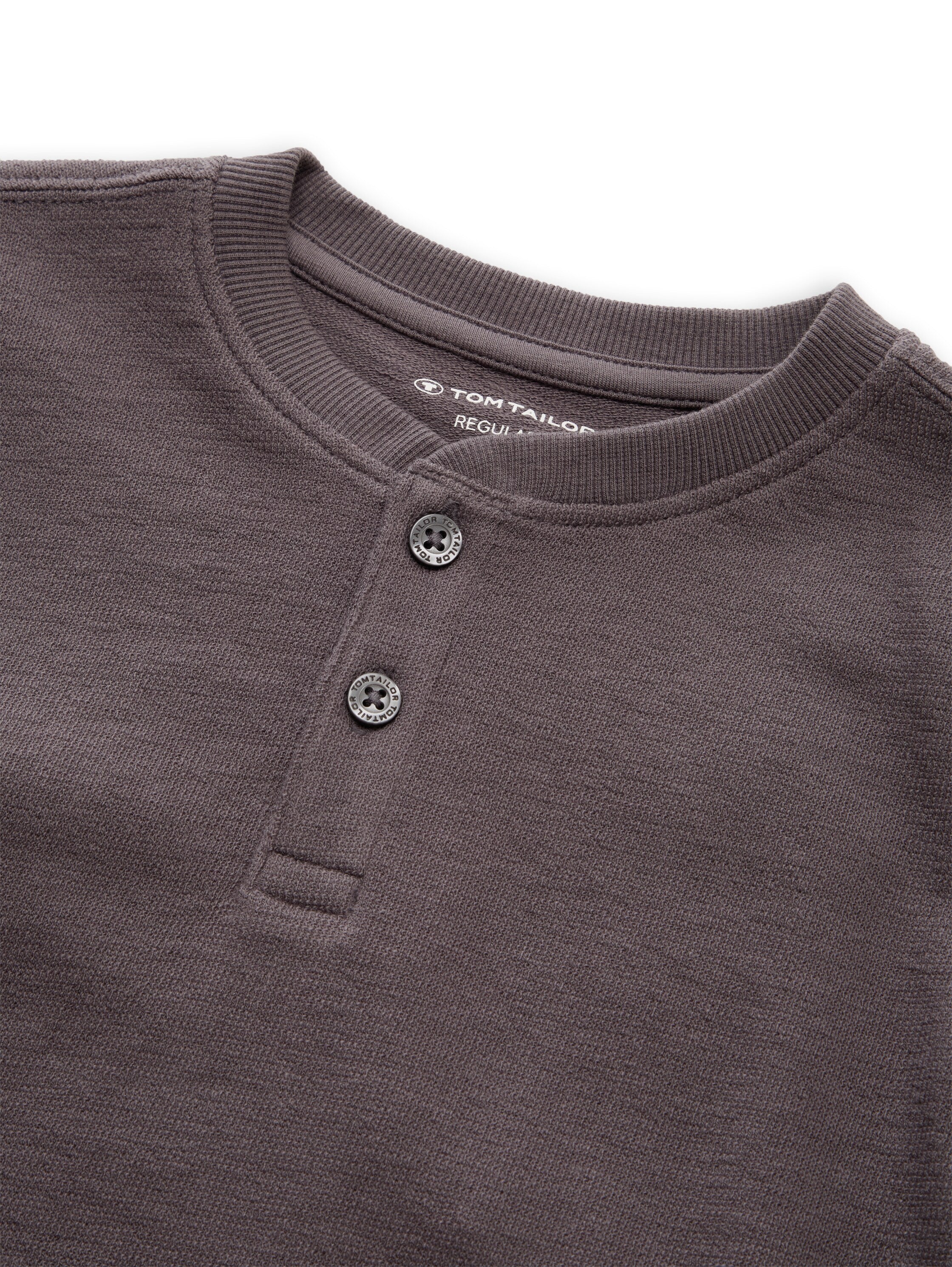 Tom Tailor Denim Jungen T-Shirt Henley-Kragen Logo-Label Baumwolle