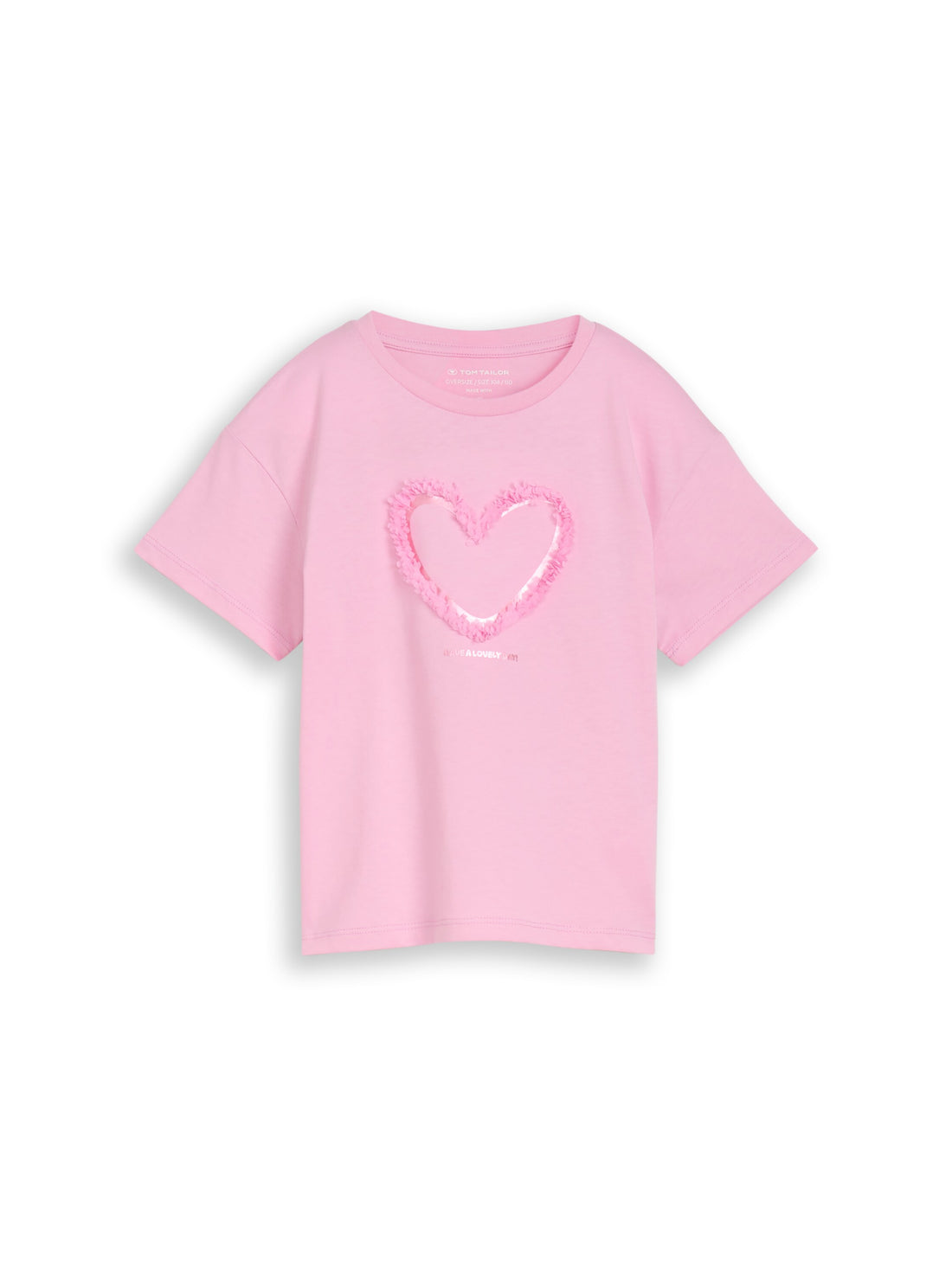 Tom Tailor Denim Kinder T-Shirt Herzmotiv Bio-Baumwolle