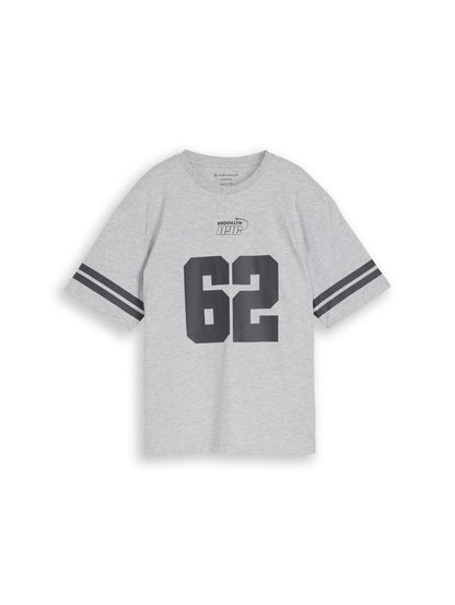 Tom Tailor Kinder T-Shirt Trikot-Stil Print Oversize Baumwolle Viskose