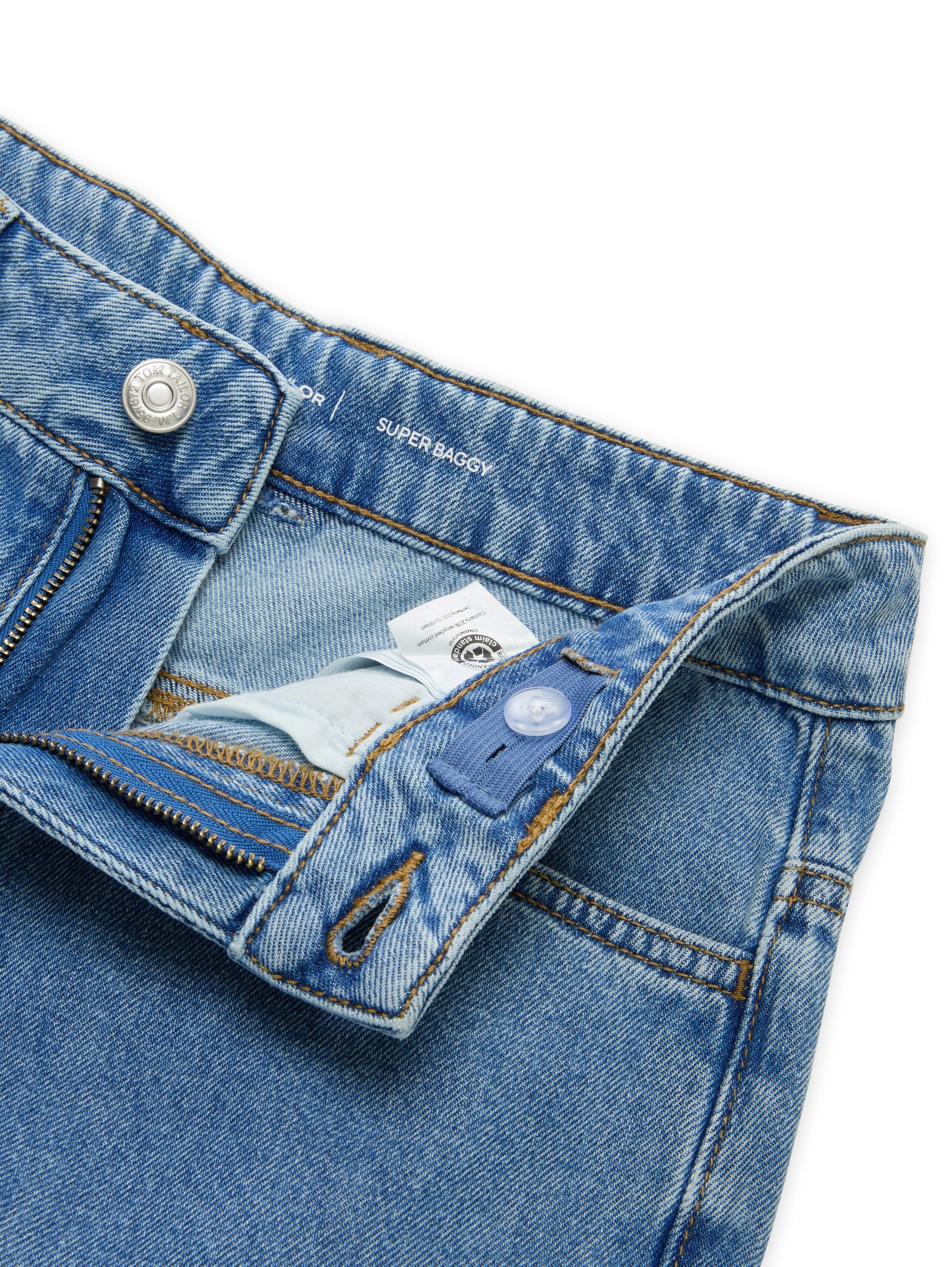 TOM TAILOR Jeanshose Kinder Männlich mit tiefem Schritt und verstellbarem Bund