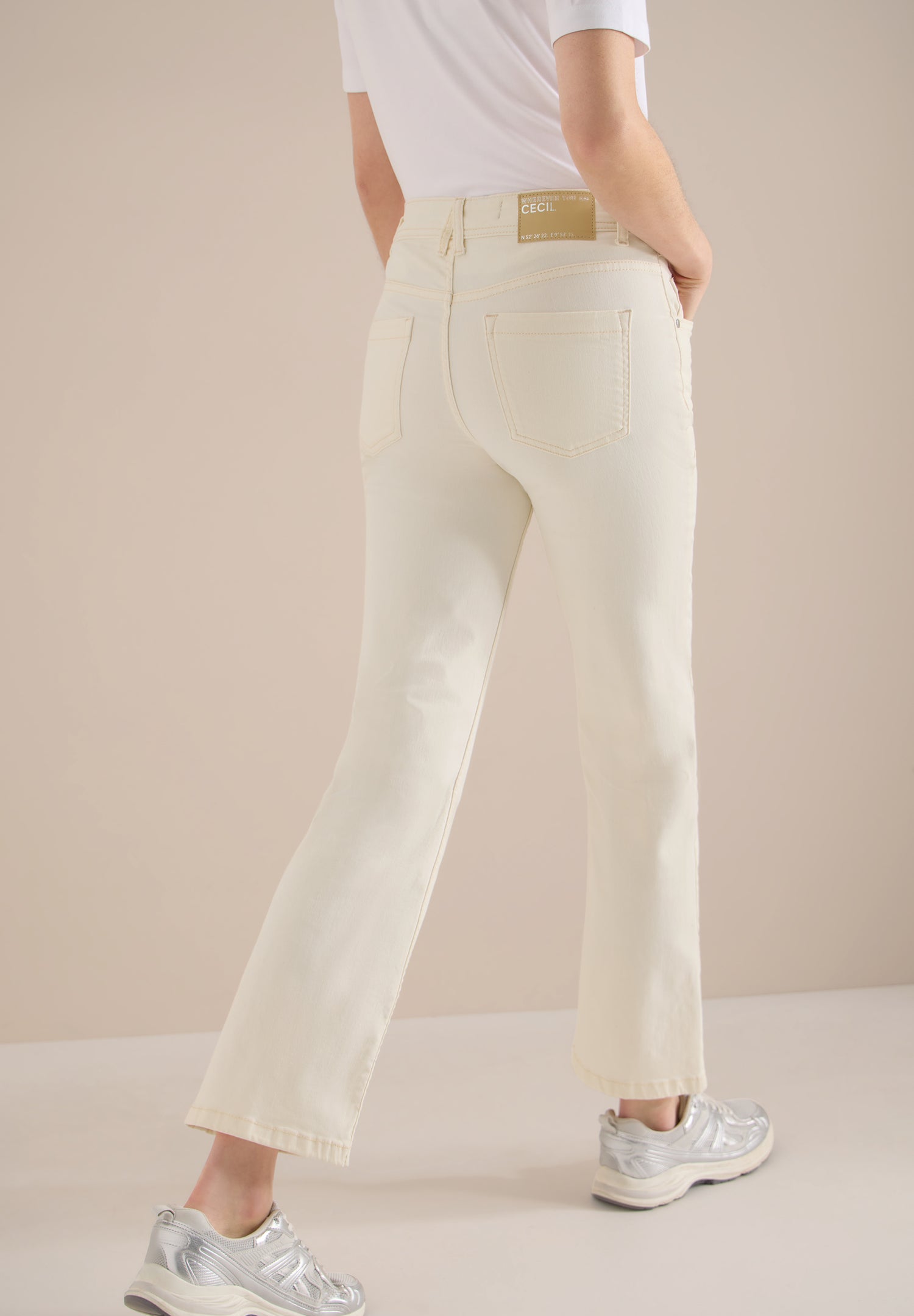 CECIL Damen Bootcut Jeans Toronto High Waist Slim Fit