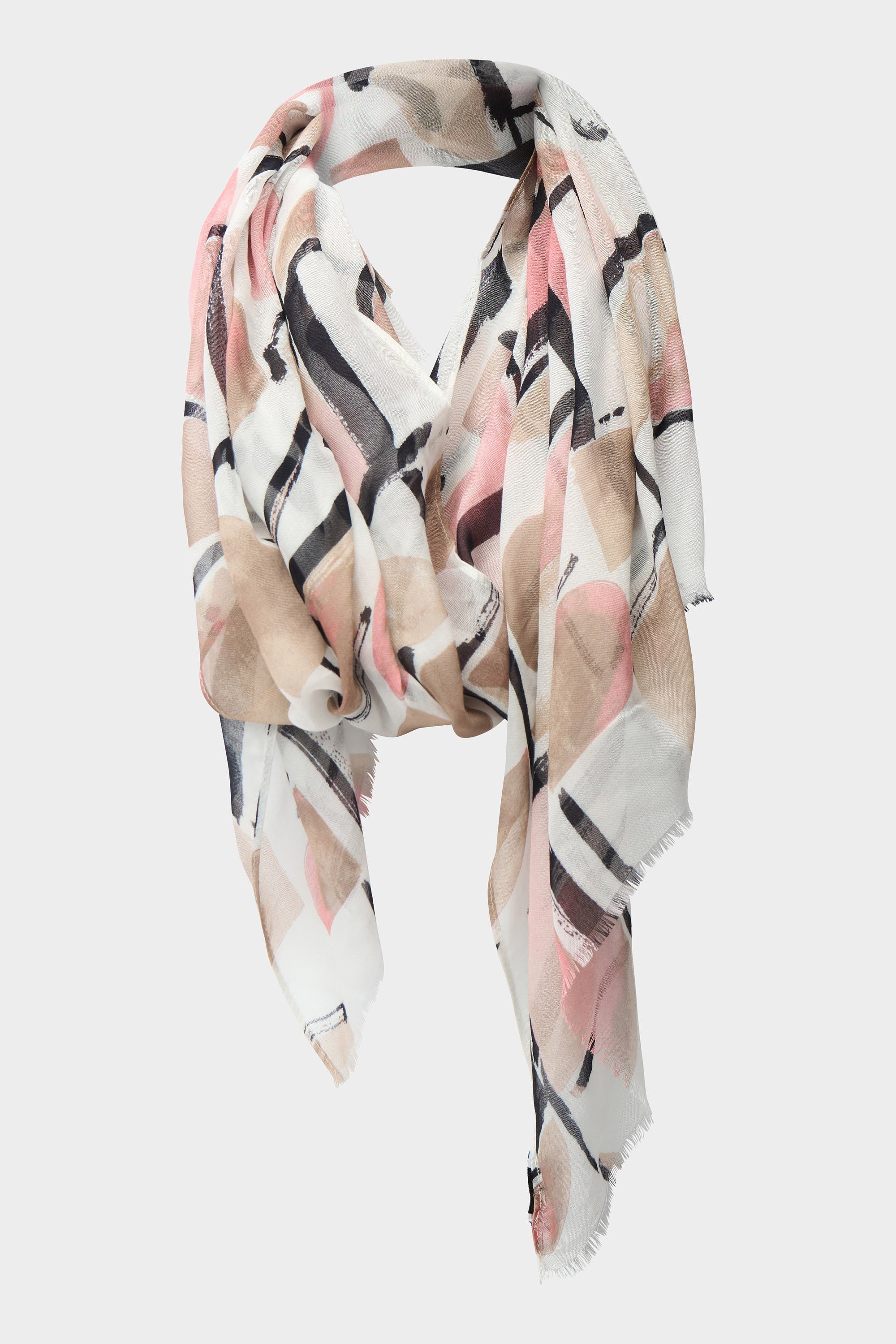 Viskose-Schal mit abstraktem Print