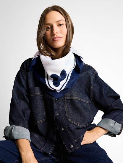 Tom Tailor Denim Female Damen Halstuch Herz-Motiv