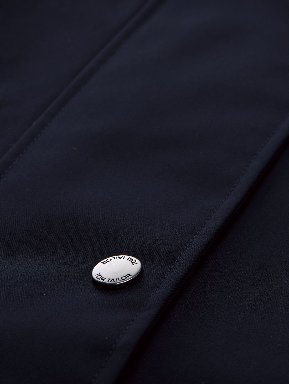 TOM TAILOR Lange Jacke Damen Jacke mit verstaubarer Kapuze Stehkragen Ärmellänge verstellbar