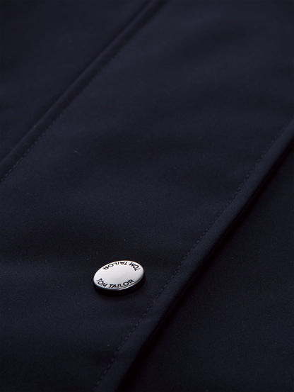 TOM TAILOR Lange Jacke Damen Jacke mit verstaubarer Kapuze Stehkragen Ärmellänge verstellbar