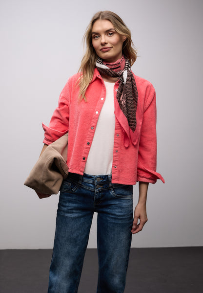 Street One Damen Cordbluse Hemdkragen Knopfleiste Casual 100% Baumwolle