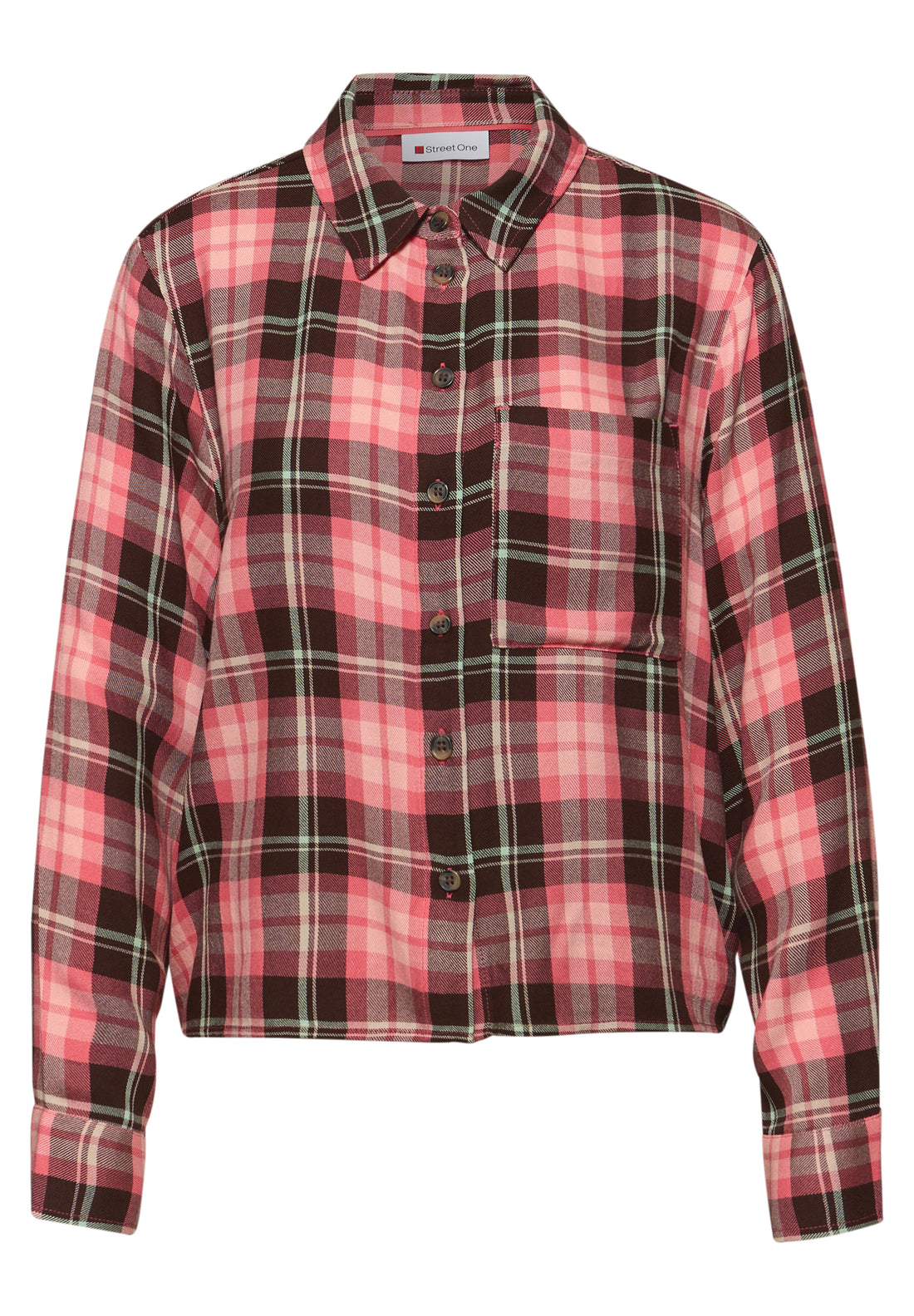 Street One Damen Hemdbluse Langarm Casual Viskose Gemütlich