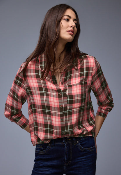 Street One Damen Hemdbluse Langarm Casual Viskose Gemütlich