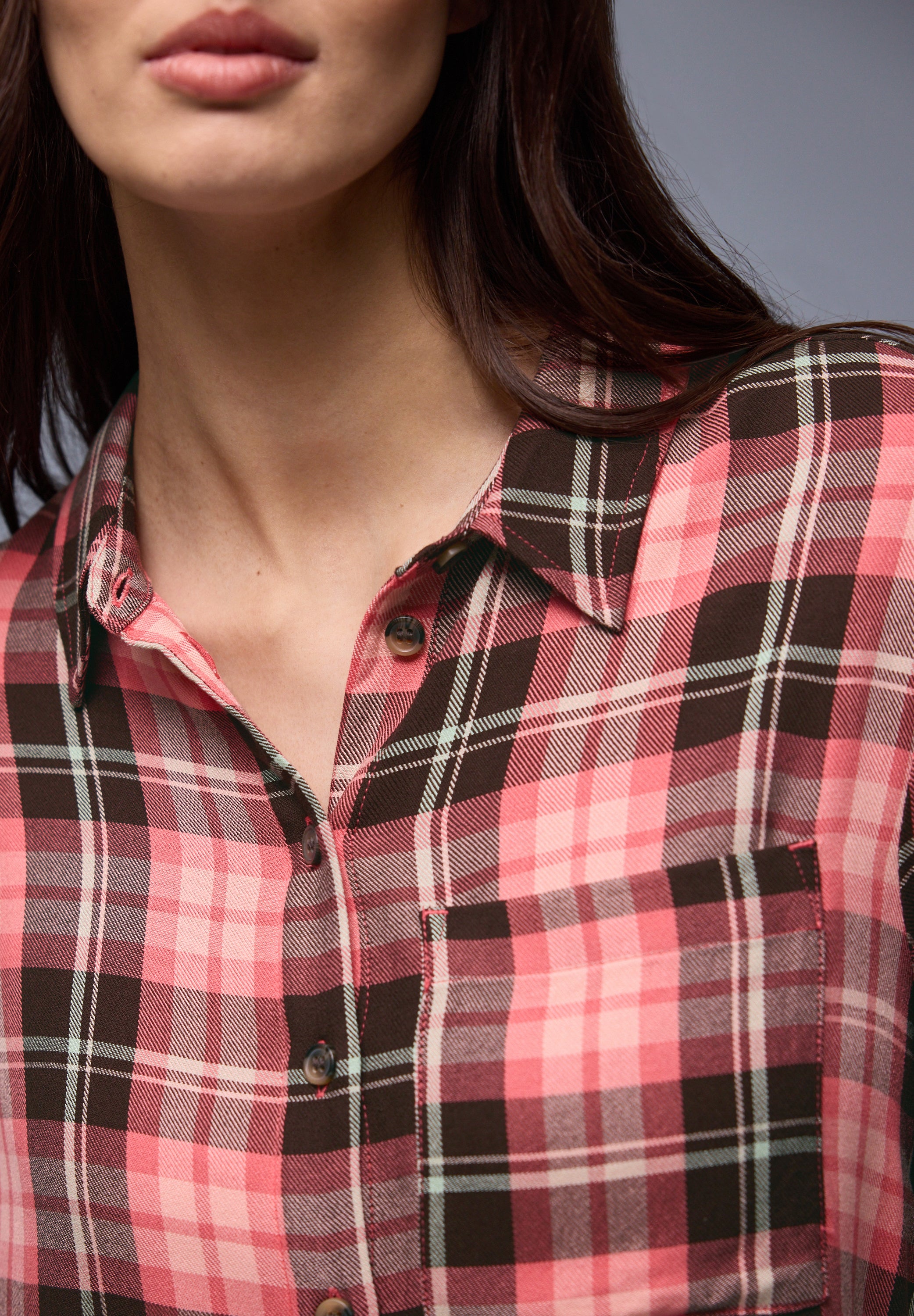 Street One Damen Hemdbluse Langarm Casual Viskose Gemütlich