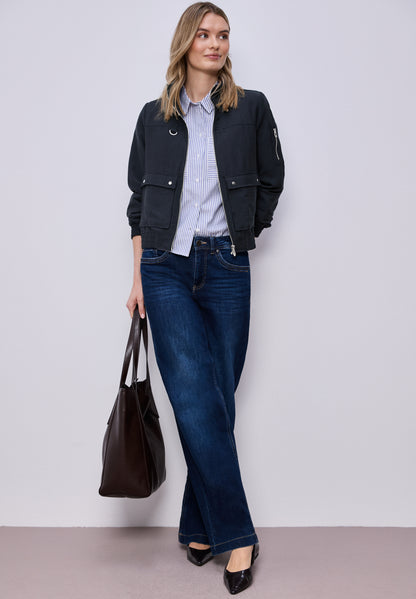 Street One Damen Blouson Cargo Utility Jacke mit Stehkragen Reißverschluss