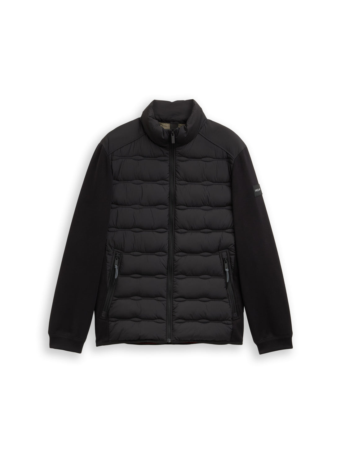 TOM TAILOR Hybrid Übergangsjacke Herren Stehkragen Logo-Badge