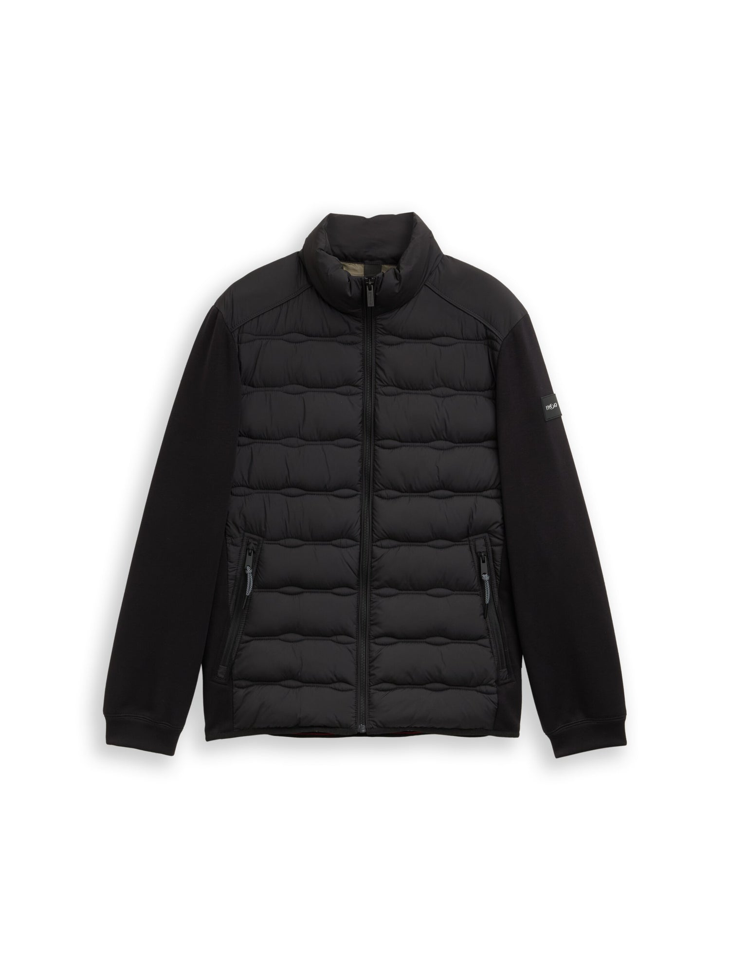TOM TAILOR Hybrid Übergangsjacke Herren Stehkragen Logo-Badge