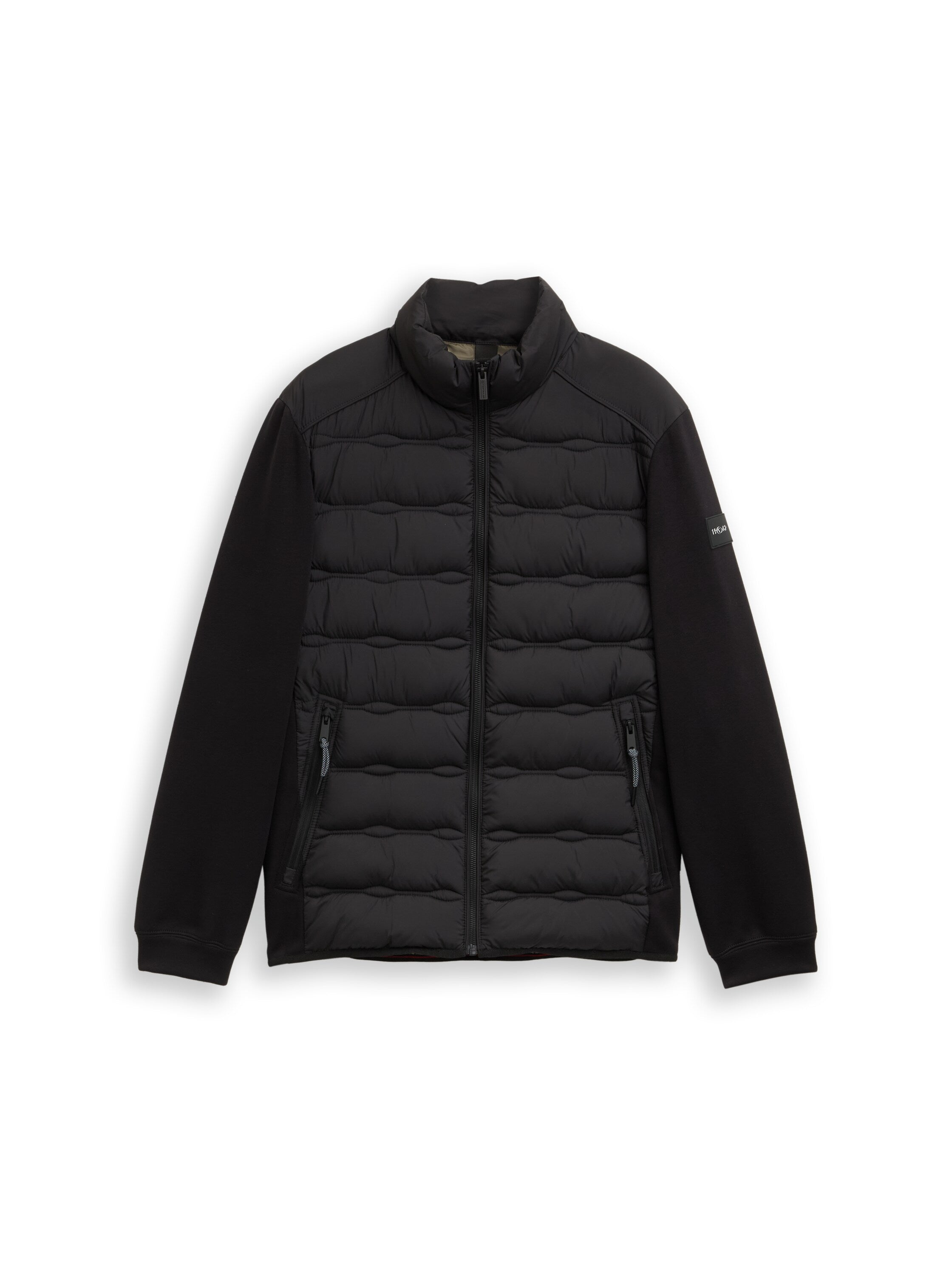 TOM TAILOR Hybrid Übergangsjacke Herren Stehkragen Logo-Badge