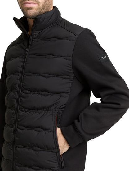 TOM TAILOR Hybrid Übergangsjacke Herren Stehkragen Logo-Badge
