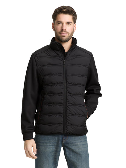 TOM TAILOR Hybrid Übergangsjacke Herren Stehkragen Logo-Badge
