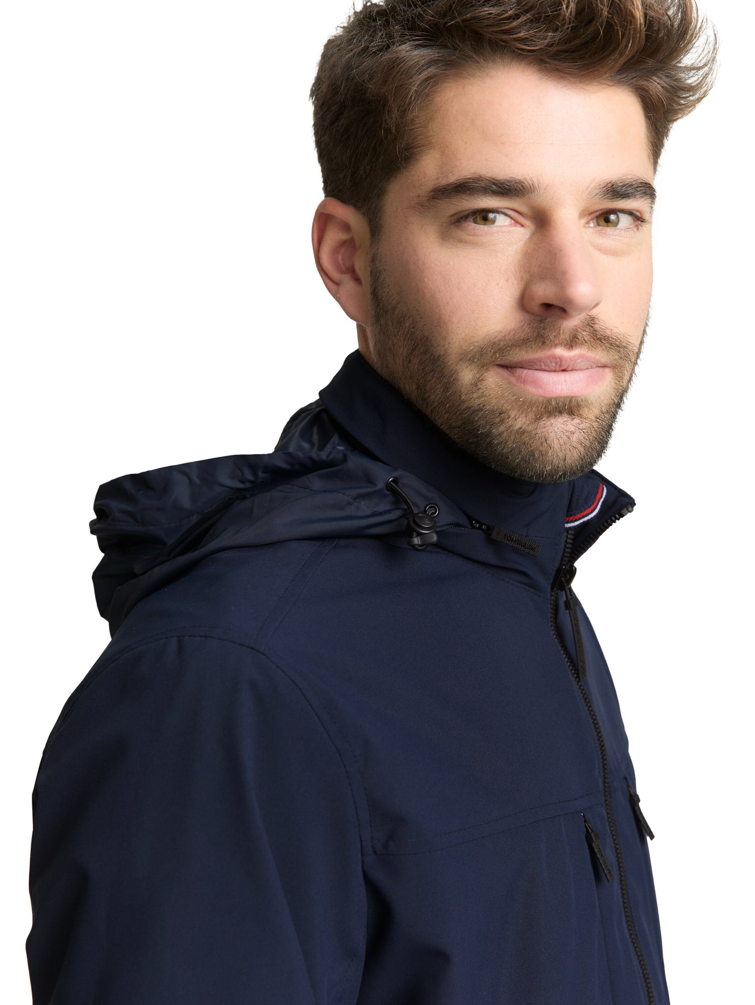 TOM TAILOR Blouson-Jacke Herren Wasserabweisend Verstaubare Kapuze
