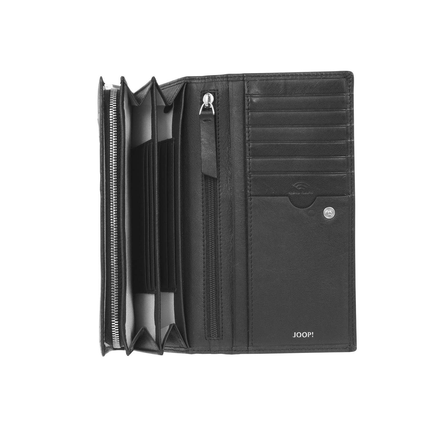 RFID Damen Geldbörse Leder Schwarz