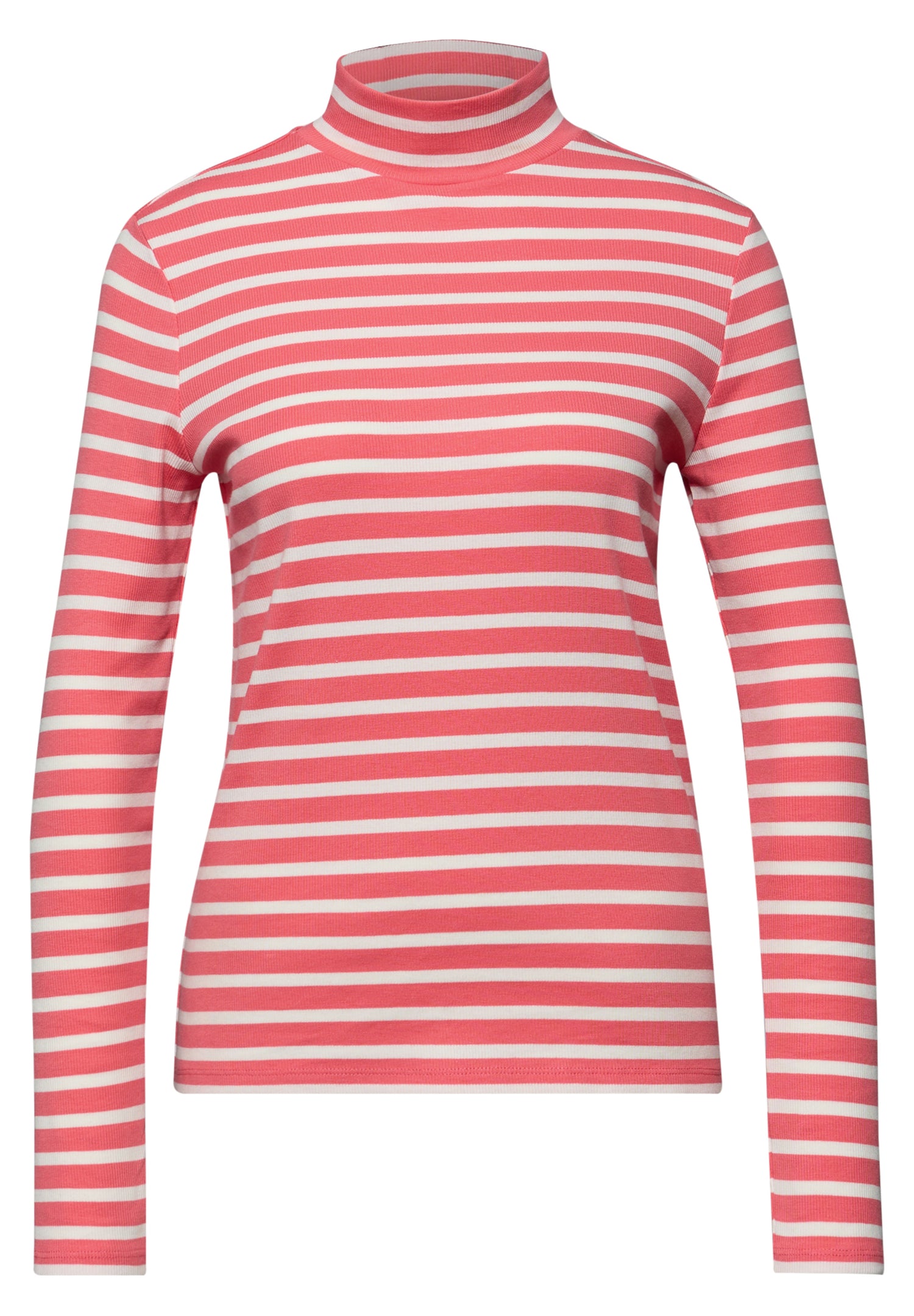 Street One Damen Jerseyshirt Turtleneck gestreift Baumwolle