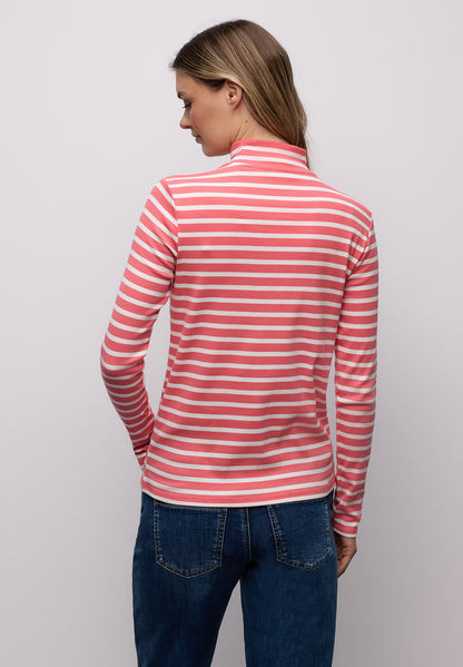 Street One Damen Jerseyshirt Turtleneck gestreift Baumwolle